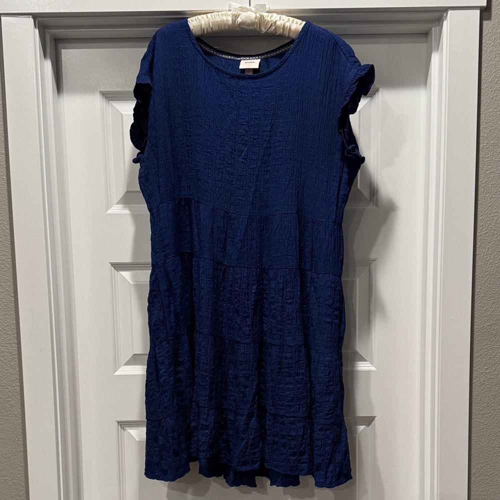 Flowy Royal Blue Tiered Dress